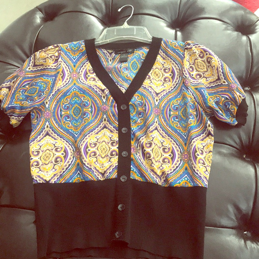 Women’s multi colored pullover cardigan